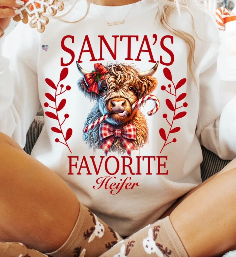 Santa’s favorite heifer sweatshirt