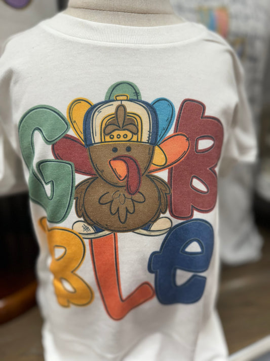 Gobble Gobble boy or girl Gildan tshirt