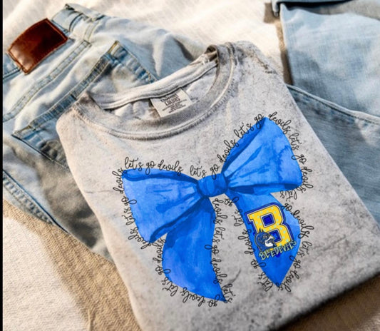 Blue devil Bow tee