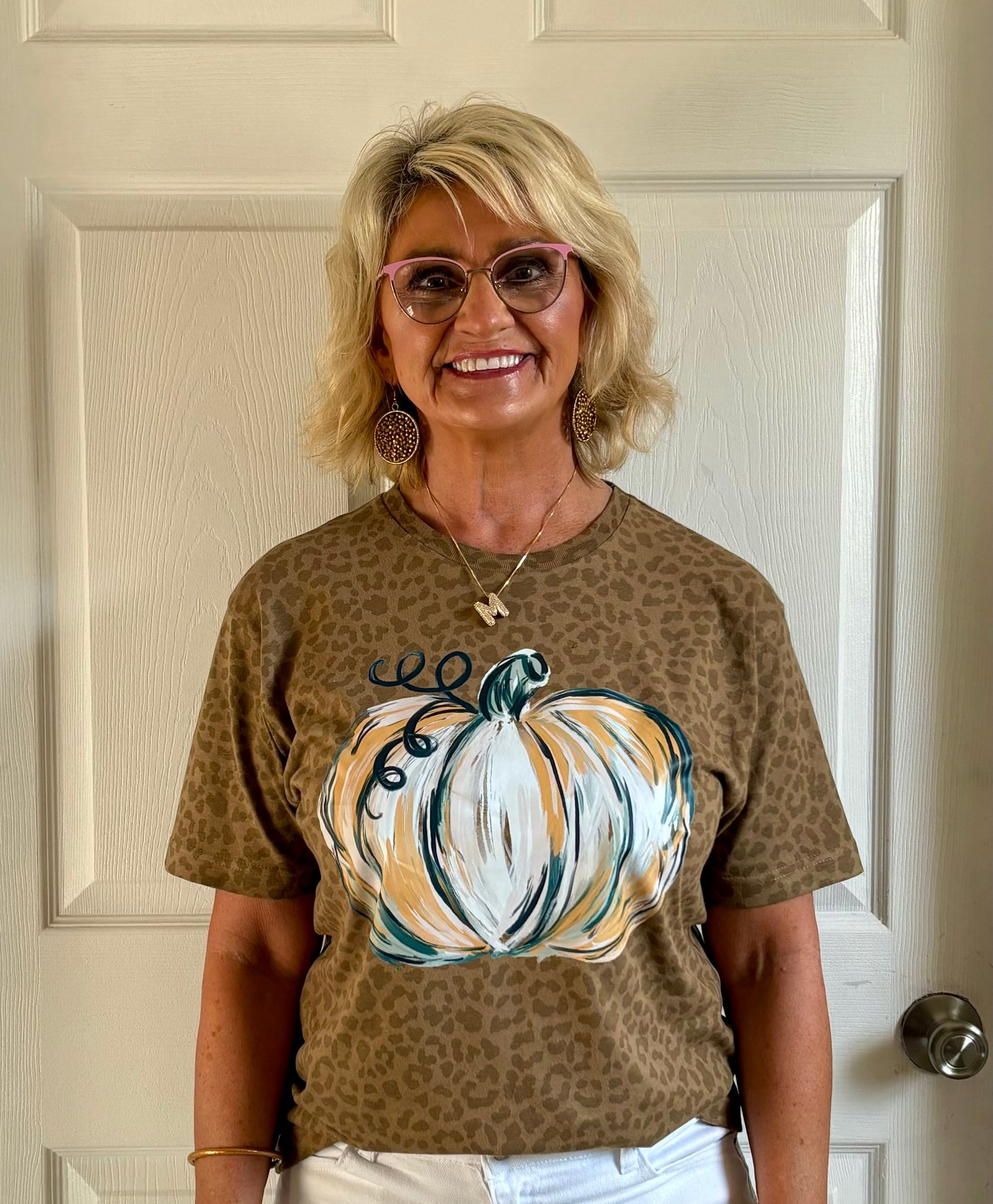 Neutral Watercolor Pumpkin Tee