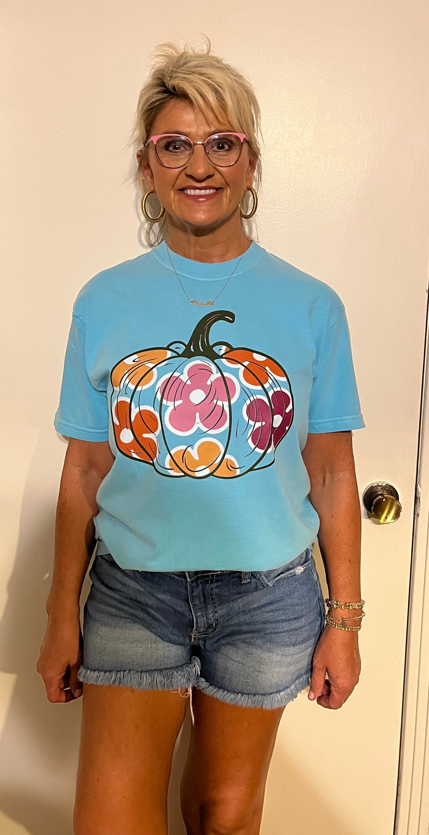 Flower Pumpkin Tee or Sweatshirt