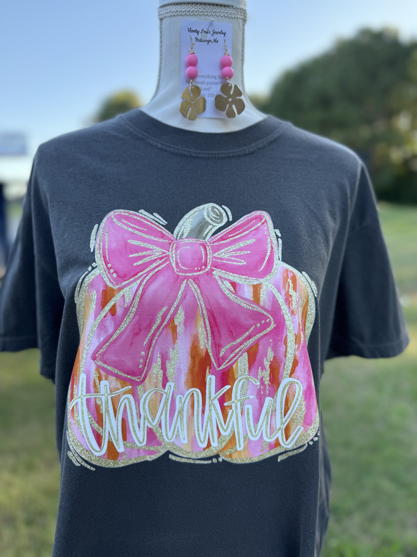 All about Pink Thankful Pumpkin tshirt