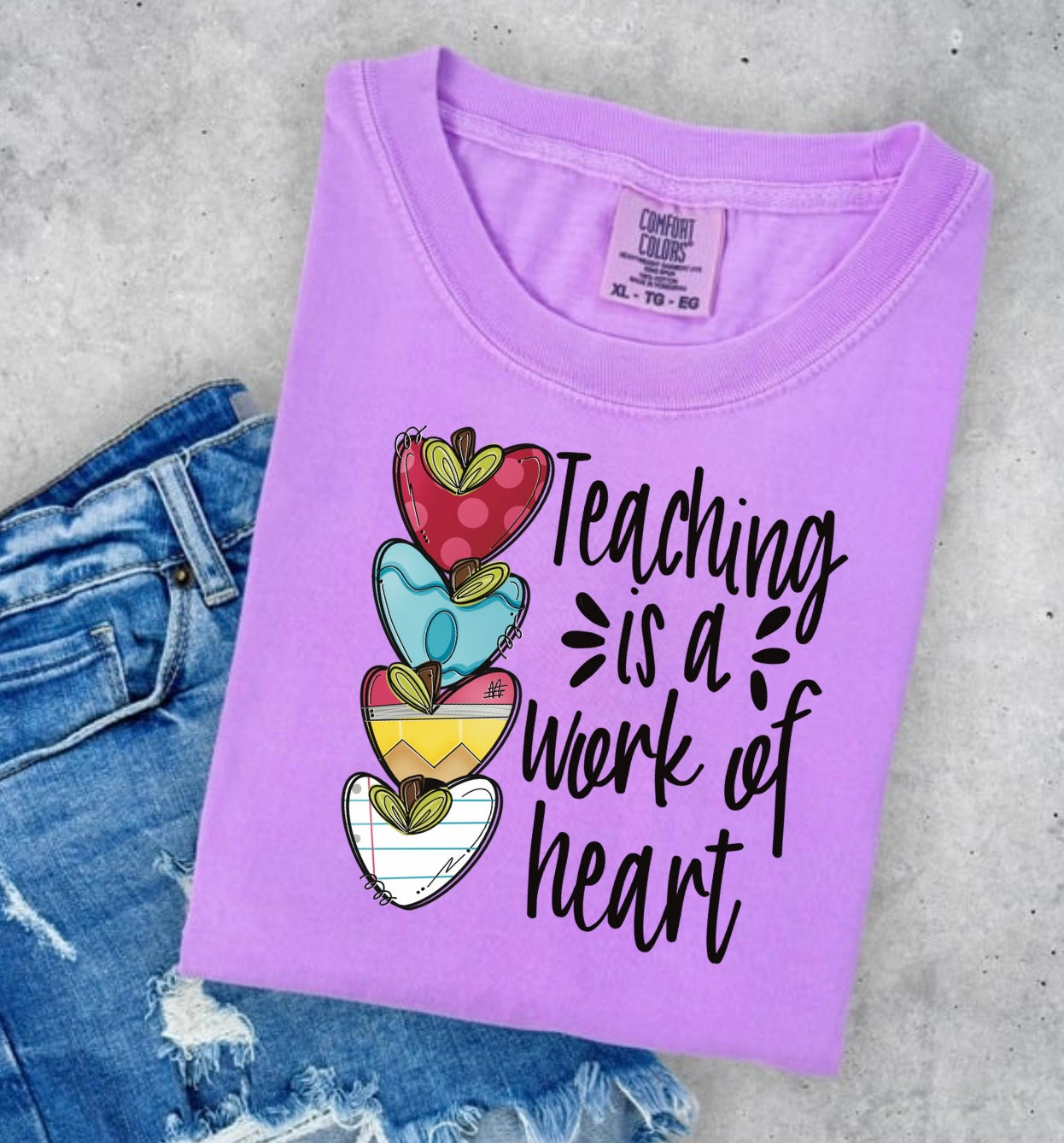 Teaching is a work of heart tshirt