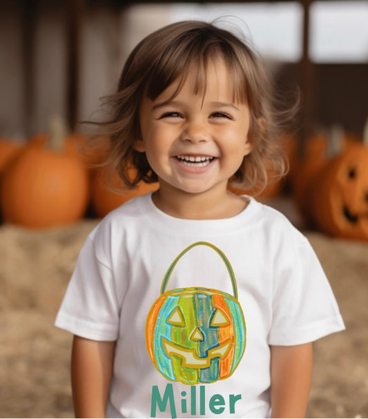 Boy jack-o’-lantern tshirt