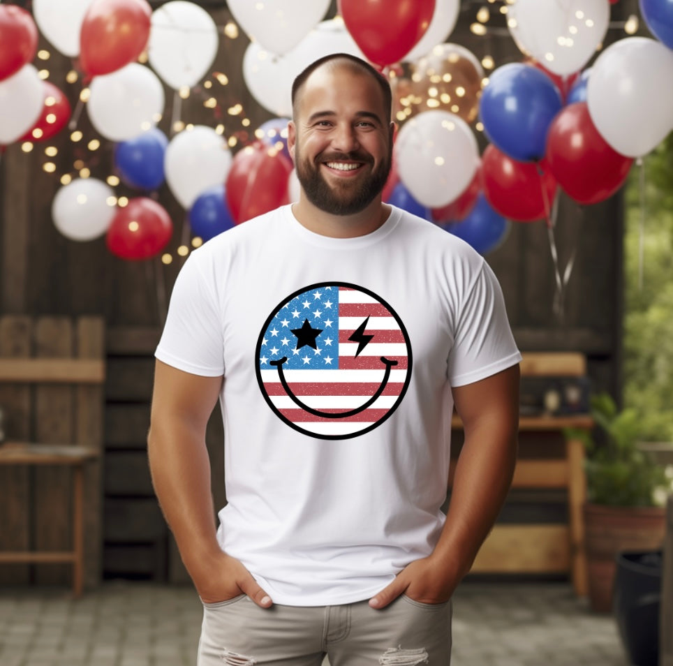 Flag smiley tshirt