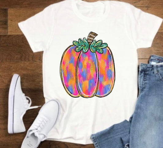 Watercolor pumpkin tshirt