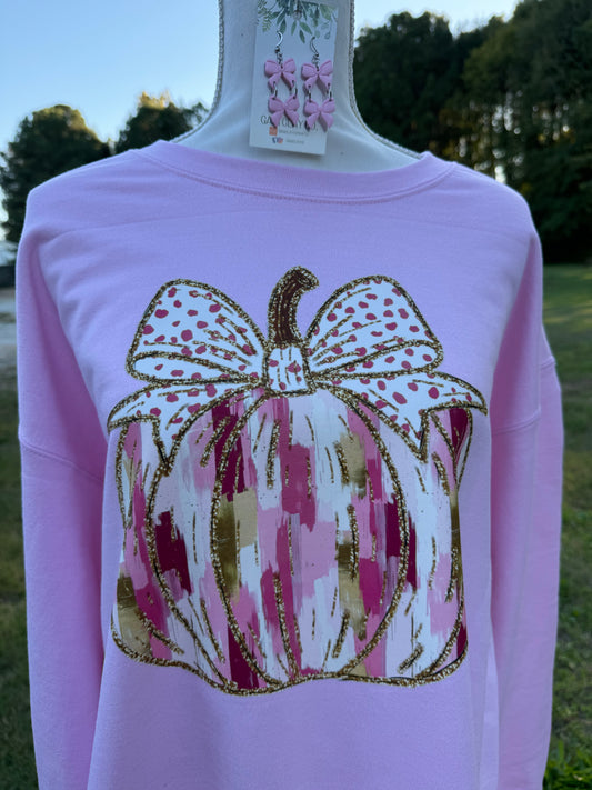 Pretty in Pink Pumpkin Sweatshirt