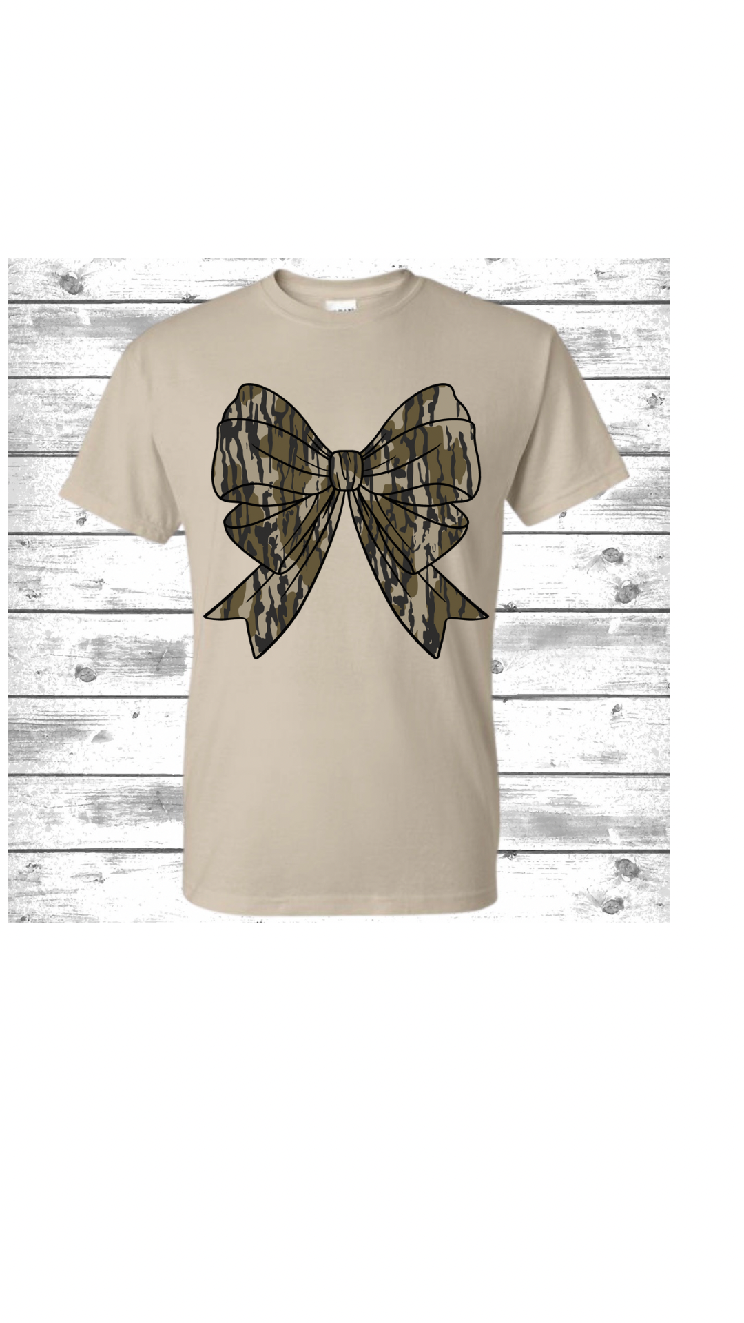 Camo bow tshirt