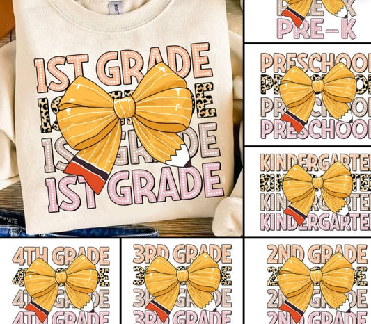 Teacher grade bow tshirt