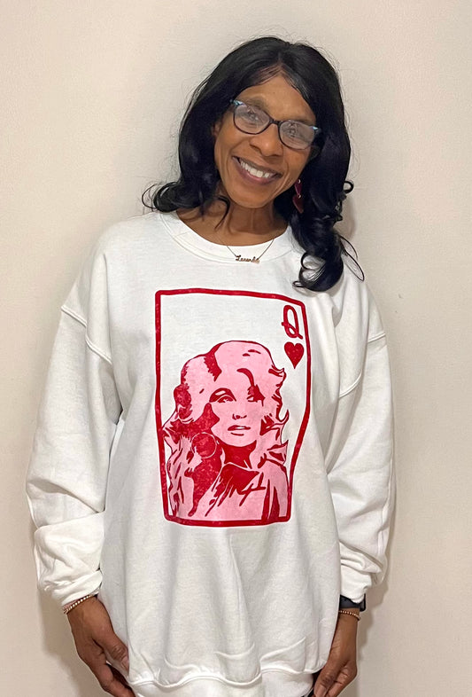 Dolly Queen of Hearts Gildan sweatshirt