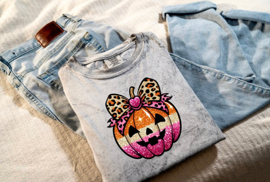 Glitter jackolantern tshirt